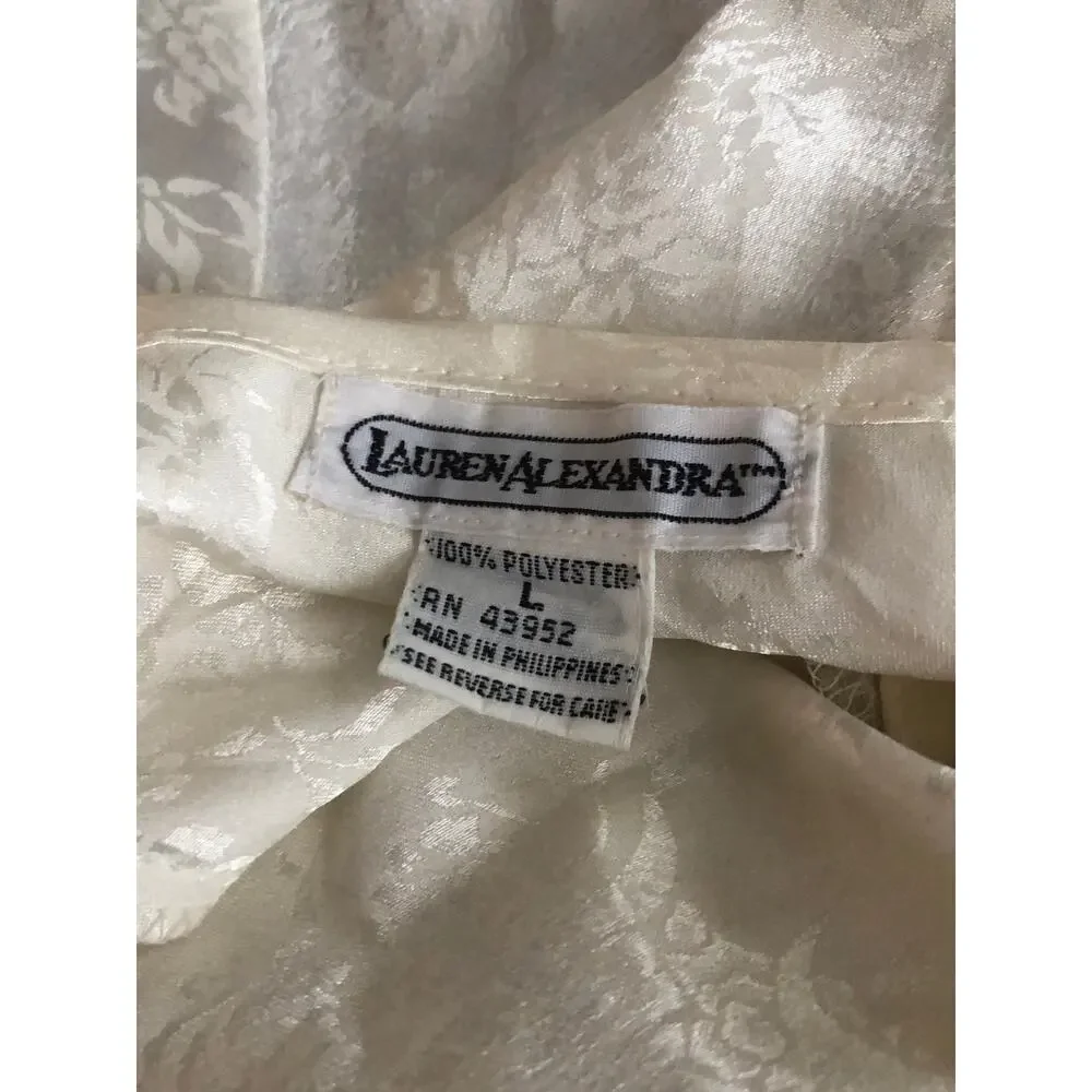 NWT Vintage 1990s Lauren Alexandra Ivory Lace Bustier Camisole size large